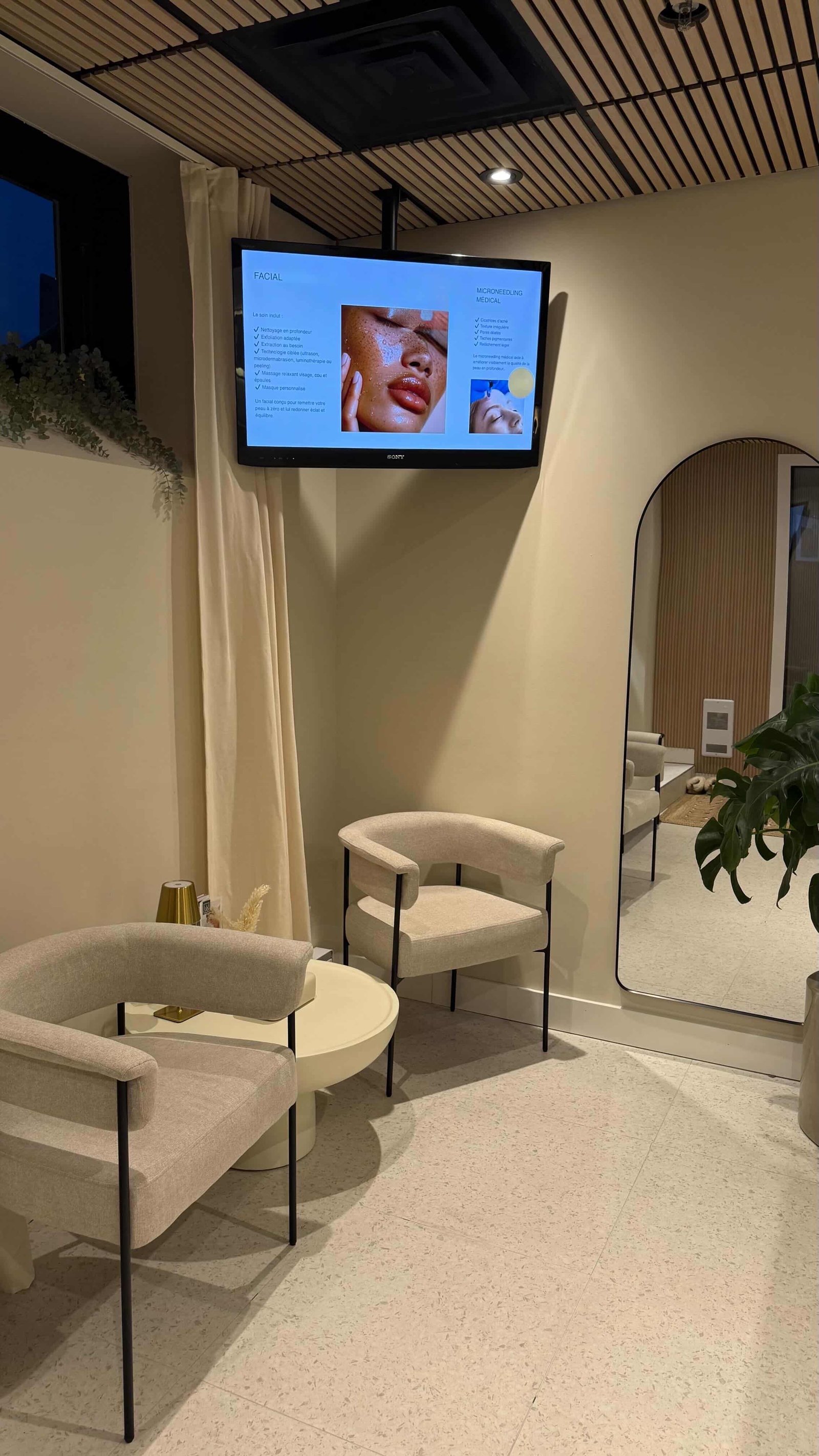 The Kamil Esthétique studio in Montréal — calm, modern, and ready for you